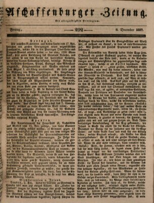 Aschaffenburger Zeitung Freitag 8. Dezember 1837