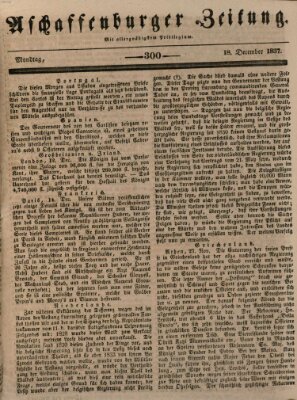 Aschaffenburger Zeitung Montag 18. Dezember 1837