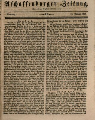 Aschaffenburger Zeitung Samstag 13. Januar 1838