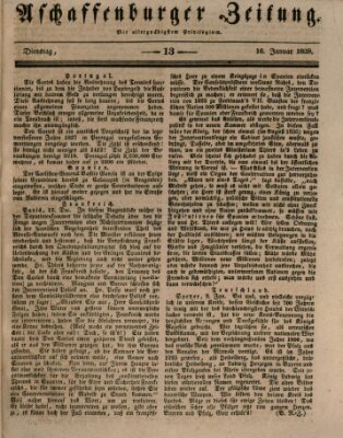 Aschaffenburger Zeitung Dienstag 16. Januar 1838