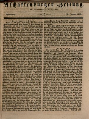 Aschaffenburger Zeitung Donnerstag 18. Januar 1838