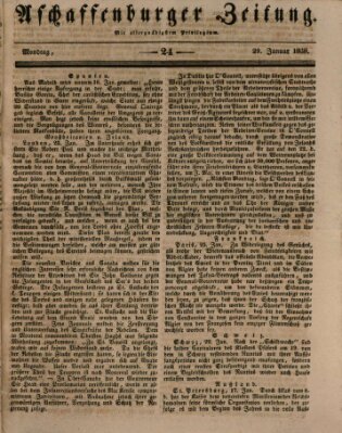 Aschaffenburger Zeitung Montag 29. Januar 1838