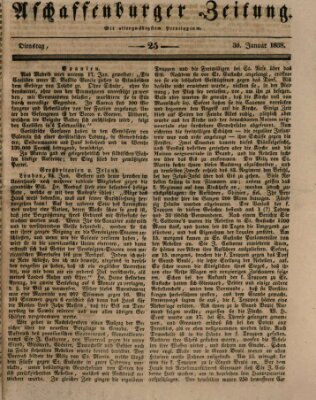 Aschaffenburger Zeitung Dienstag 30. Januar 1838