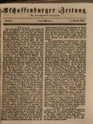 Aschaffenburger Zeitung Freitag 9. Februar 1838