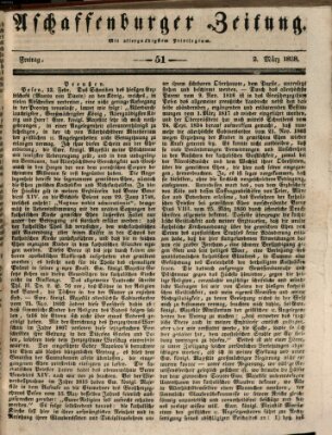 Aschaffenburger Zeitung Freitag 2. März 1838