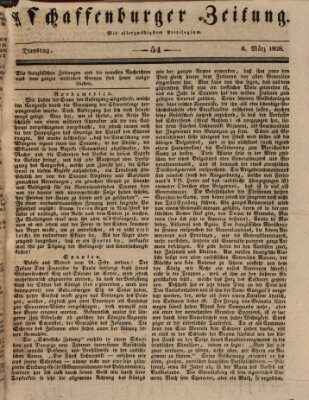 Aschaffenburger Zeitung Dienstag 6. März 1838