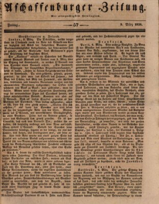 Aschaffenburger Zeitung Freitag 9. März 1838