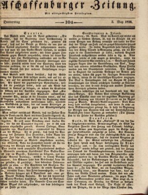 Aschaffenburger Zeitung Donnerstag 3. Mai 1838