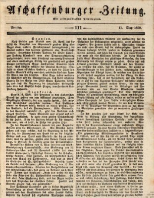 Aschaffenburger Zeitung Freitag 11. Mai 1838