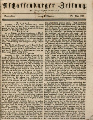 Aschaffenburger Zeitung Donnerstag 17. Mai 1838