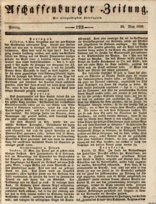 Aschaffenburger Zeitung Freitag 25. Mai 1838