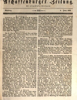 Aschaffenburger Zeitung Montag 4. Juni 1838