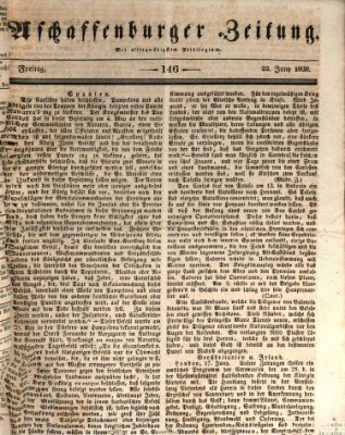 Aschaffenburger Zeitung Freitag 22. Juni 1838