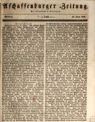 Aschaffenburger Zeitung Montag 25. Juni 1838