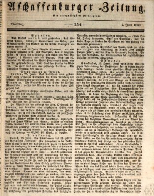 Aschaffenburger Zeitung Montag 2. Juli 1838