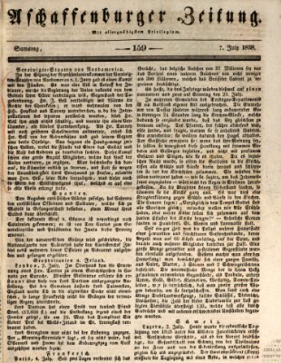 Aschaffenburger Zeitung Samstag 7. Juli 1838