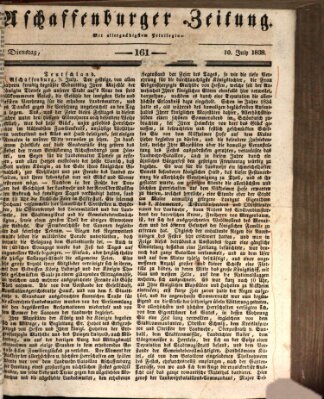 Aschaffenburger Zeitung Dienstag 10. Juli 1838