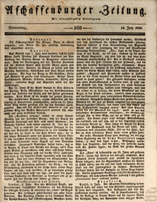 Aschaffenburger Zeitung Donnerstag 12. Juli 1838