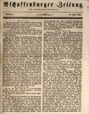 Aschaffenburger Zeitung Montag 16. Juli 1838