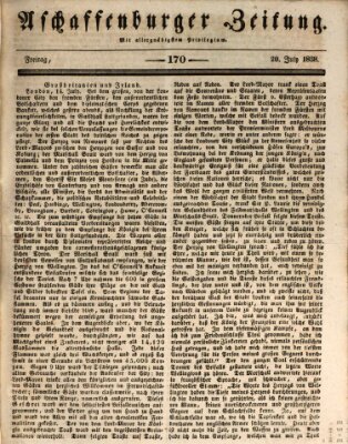 Aschaffenburger Zeitung Freitag 20. Juli 1838