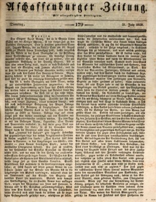 Aschaffenburger Zeitung Dienstag 31. Juli 1838