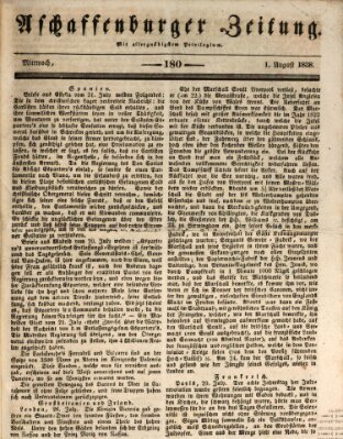 Aschaffenburger Zeitung Mittwoch 1. August 1838