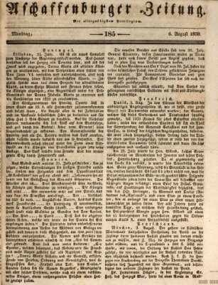 Aschaffenburger Zeitung Montag 6. August 1838