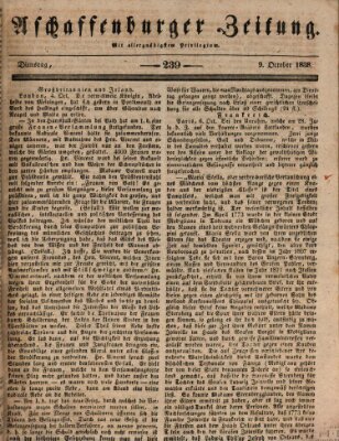 Aschaffenburger Zeitung Dienstag 9. Oktober 1838