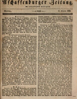 Aschaffenburger Zeitung Montag 15. Oktober 1838