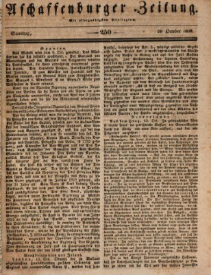 Aschaffenburger Zeitung Samstag 20. Oktober 1838