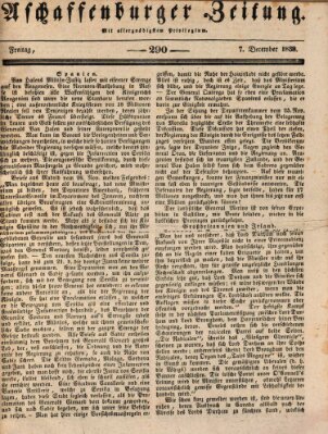 Aschaffenburger Zeitung Freitag 7. Dezember 1838