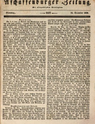 Aschaffenburger Zeitung Samstag 15. Dezember 1838