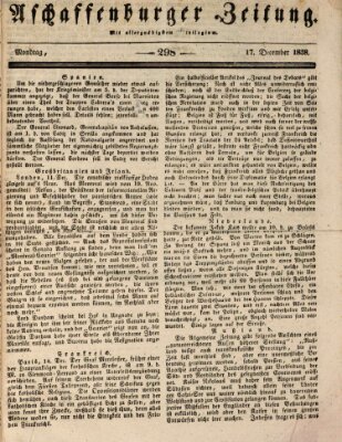 Aschaffenburger Zeitung Montag 17. Dezember 1838