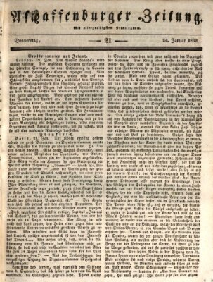 Aschaffenburger Zeitung Donnerstag 24. Januar 1839