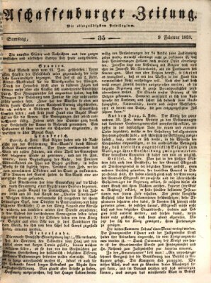 Aschaffenburger Zeitung Samstag 9. Februar 1839