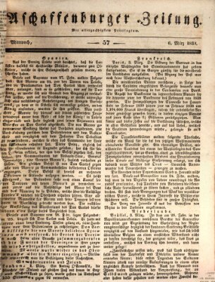 Aschaffenburger Zeitung Mittwoch 6. März 1839