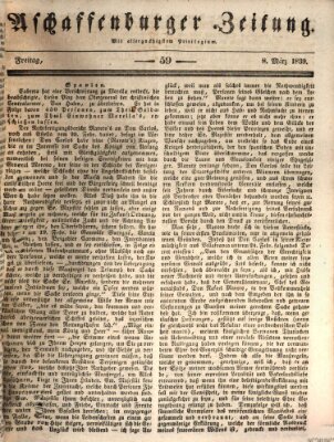 Aschaffenburger Zeitung Freitag 8. März 1839