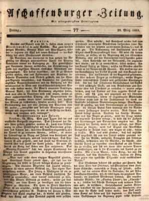 Aschaffenburger Zeitung Freitag 29. März 1839