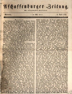 Aschaffenburger Zeitung Mittwoch 3. April 1839