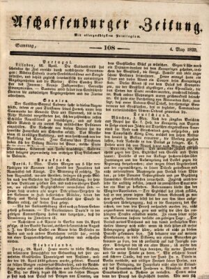 Aschaffenburger Zeitung Samstag 4. Mai 1839