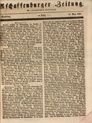 Aschaffenburger Zeitung Samstag 11. Mai 1839