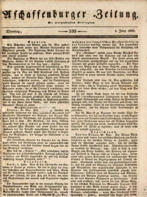 Aschaffenburger Zeitung Dienstag 4. Juni 1839