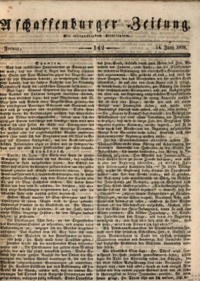 Aschaffenburger Zeitung Freitag 14. Juni 1839