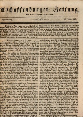 Aschaffenburger Zeitung Donnerstag 20. Juni 1839