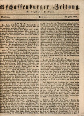 Aschaffenburger Zeitung Montag 24. Juni 1839