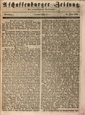 Aschaffenburger Zeitung Samstag 29. Juni 1839