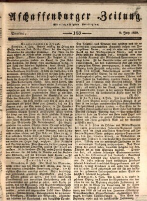 Aschaffenburger Zeitung Dienstag 9. Juli 1839