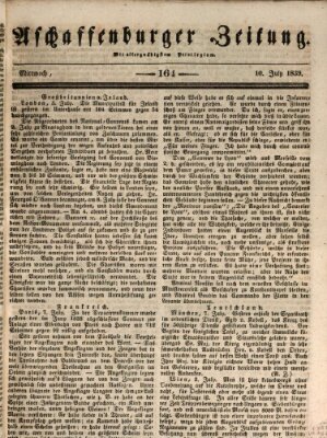 Aschaffenburger Zeitung Mittwoch 10. Juli 1839