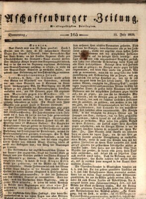 Aschaffenburger Zeitung Donnerstag 11. Juli 1839