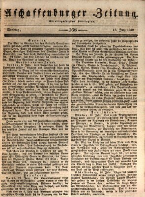 Aschaffenburger Zeitung Montag 15. Juli 1839